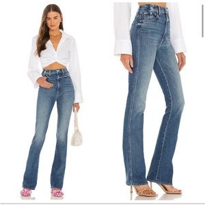 MOTHER Superior High Waisted Smokin’ Double Heel in Beyond the Sky 27 34” inseam